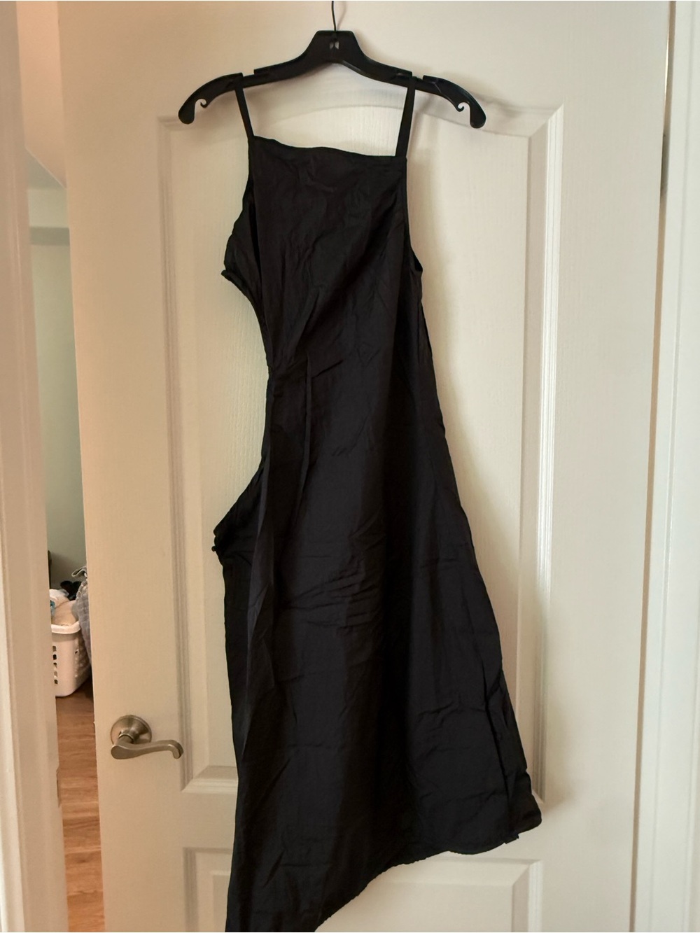 Motel Rocks Black Asymmetrical Slip Dress